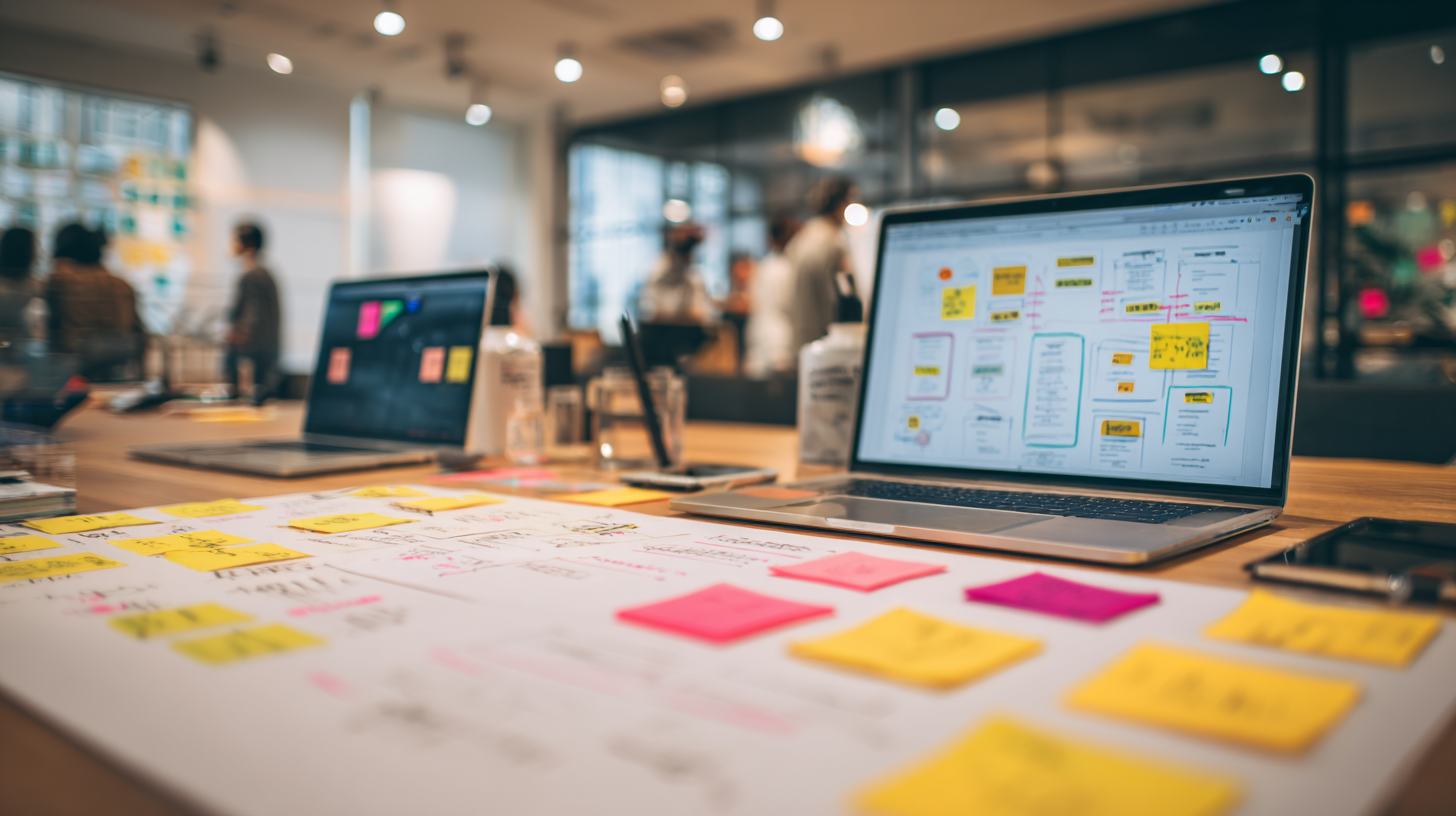 A team collaborating on requirements in a workshop setting